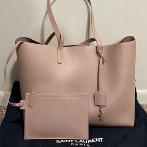 Saint Laurent Blush Leather Tote